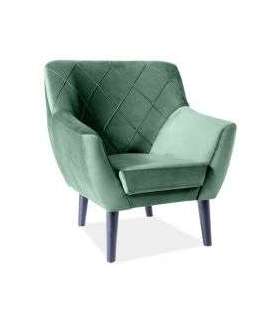 Tugitool KIER I velvet roheline Bluvel 78/wenge