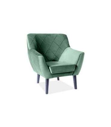 Tugitool KIER I velvet roheline Bluvel 78/wenge