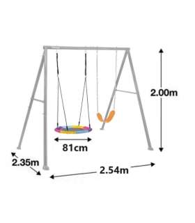 Kids Swing Set Stork nest (2 in 1) Ø 81 cm, Intex 44126