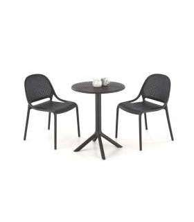 Ümmargune söögilaud CALVO 60 cm must