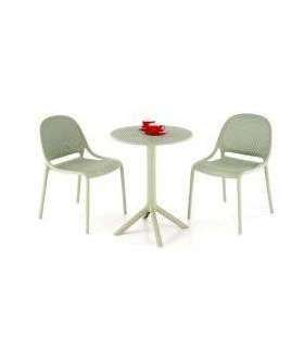 Ümmargune söögilaud CALVO 60 cm mündiroheline