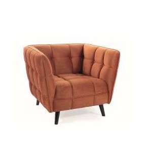 Tugitool Castello 1 velvet kaneelipunane Bluvel 4215/wenge