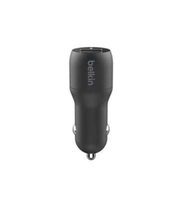 Belkin Dual USB-A Car Charger 24W + USB-A to Lightning Cable BOOST CHARGE Black
