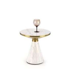 Kohvilaud TALBI valge marmor/kuldne