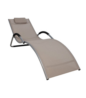 Шезлонг BRIGO, серый