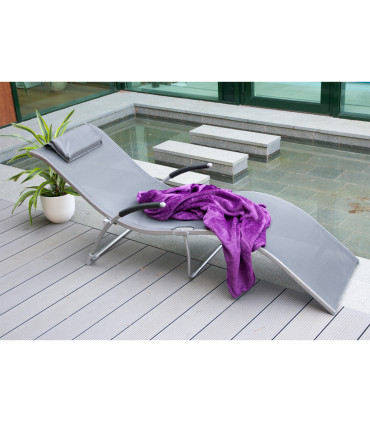 Lamamistool BATYA hall 173x63xH65cm, terasraam, textiline iste