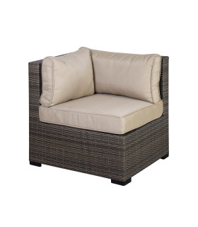 Diivani nurgamoodul SEVILLA 76,5x76,5xH74,5cm, tumepruun, alumiinium, plastikpunutis