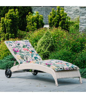 Lamamistool WICKER 73x196xH99cm, beež