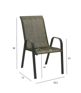 Стул DUBLIN 55,5x73xH90см, золотисто-коричневый