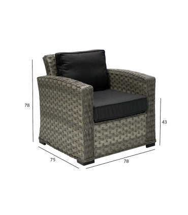 Tugitool GENEVA 75x78xH78cm, hall