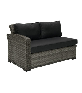 Mooduldiivan GENEVA 2-kohaline 132x81xH78cm, vasaku käetoega, hall