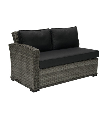 Mooduldiivan GENEVA 2-kohaline 132x81xH78cm, vasaku käetoega, hall