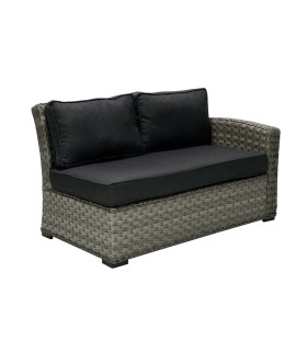 Модульный диван GENEVA 2-местный 132x81xH78см, правый угол, серый