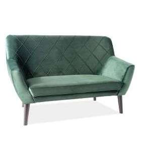 Diivan KIER II velvet roheline Bluvel 78/wenge 136cm