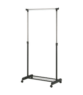 Стойка для одежды FRANK 83x43xH93,5-168cм,  чёрный/хром