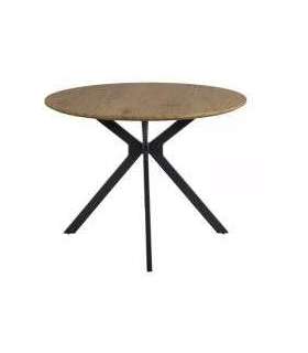 Ümmargune söögilaud ASTER tamm/must 100 cm