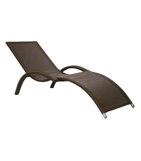Шезлонг MERIDIAN, кофейно-коричневый