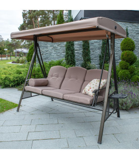 Садовые качели FRANCO 200x112xH178см, коричневые