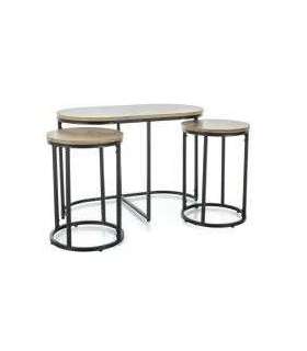 Diivanilaudade komplekt 3tk TWIX tamm artisan/must