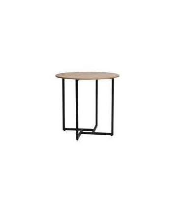 Ümmargune söögilaud ALTO II tamm/must 80 cm