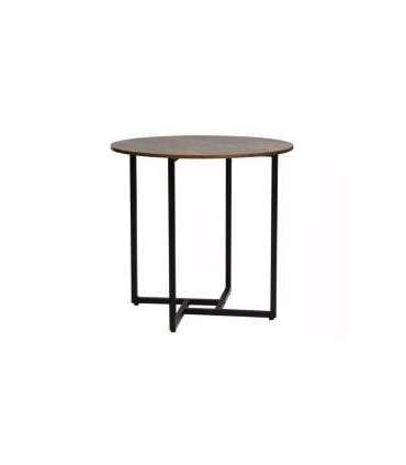 Ümmargune söögilaud ALTO II rustikaalne pruun/must 80 cm