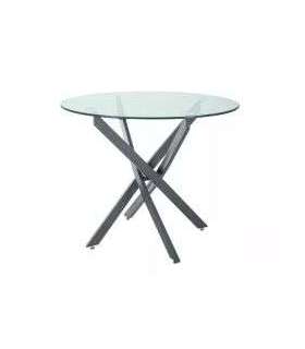 Ümmargune söögilaud AGIS must 90cm