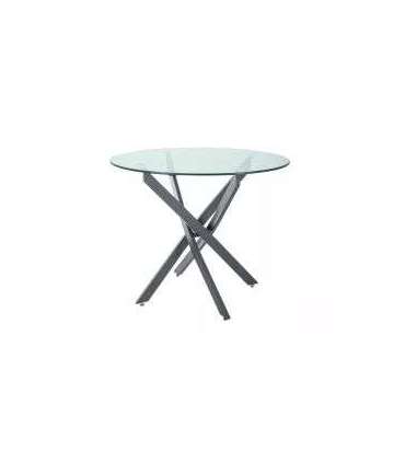 Ümmargune söögilaud AGIS must 90cm