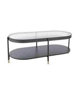 Diivanilaud LAGUNA B klaas/must 110x50 cm