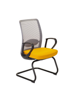 Стул для посетителей ANGGUN, жёлтый / серый