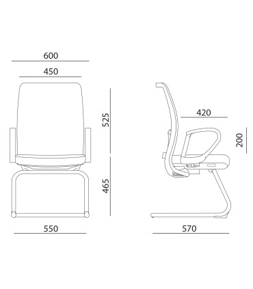 Klienditool ANGGUN, kollane/hall