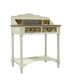 Туалетный столик SAMIRA 80x48xH101см, антично-белый/натуральный