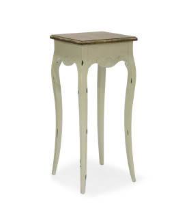 Lillepostament SAMIRA 36x36xH81cm, antiikvalge/naturaalne