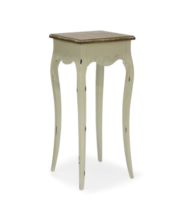 Lillepostament SAMIRA 36x36xH81cm, antiikvalge/naturaalne