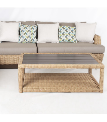 Комплект садовой мебели TANJA модульный диван, стол, бежевый