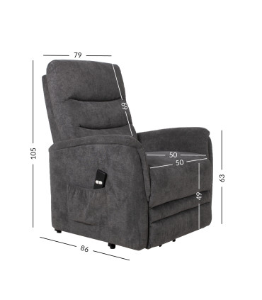 Tugitool BARCLAY elektriline lift recliner 79x86xH105cm, hall