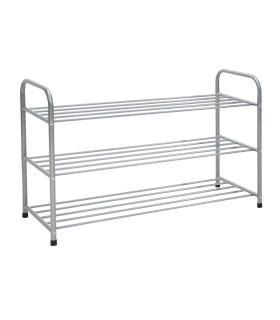 Jalatsiriiul BENITO 3-kordne 92x35xH61cm, hõbedane