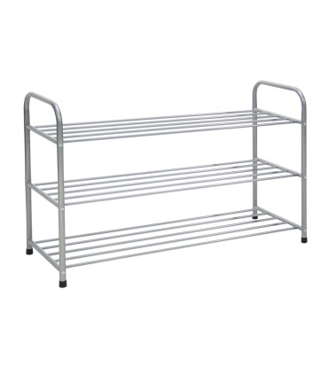 Jalatsiriiul BENITO 3-kordne 92x35xH61cm, hõbedane