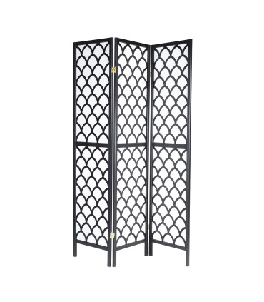 Ширма ORIENTAL 3 - створчатая, 130,5x2xH179cм, рама: сосна, цвет: чёрный