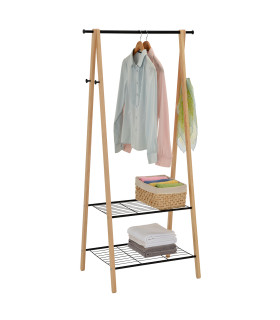 Stange FOREST 2-riiuli ja 4-nagiga 79x45xH155cm, materjal: männipuit / teras, värvus: naturaalne / must