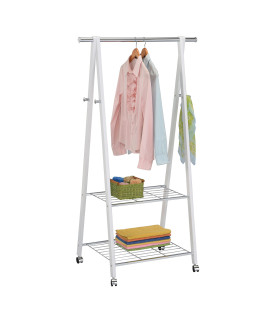 Stange FOREST 2-riiuli ja 4-nagiga 85x52xH152cm, materjal: männipuit / teras, värvus: valge / kroom