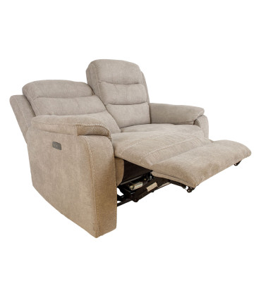 Diivan MIMI 2-kohaline elektriline recliner 153x93xH102cm, helehall