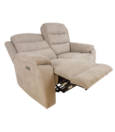 Diivan MIMI 2-kohaline elektriline recliner 153x93xH102cm, helehall