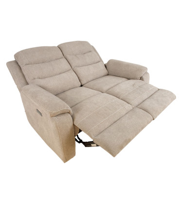 Diivan MIMI 2-kohaline elektriline recliner 153x93xH102cm, helehall