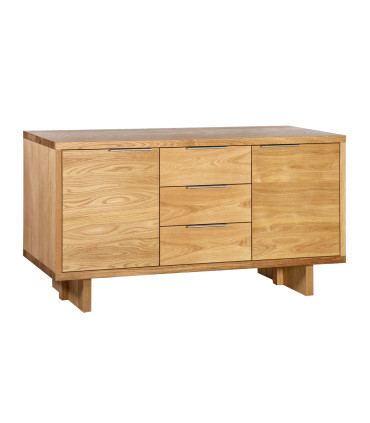 Kummut LISBON 2-ukse ja 3-sahtliga 180x45xH82cm, materjal: naturaalse tammespooniga mööbliplaat