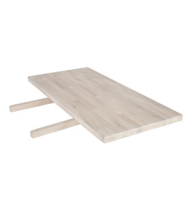 Laua pikendus OXFORD 50x100cm, kitsa lipiga tamme liimpuitkilp, viimistlus: valge õli