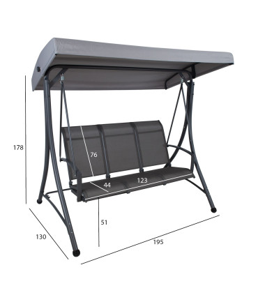 Aiakiik TAMPA 3-kohaline 195x130xH178cm, hall