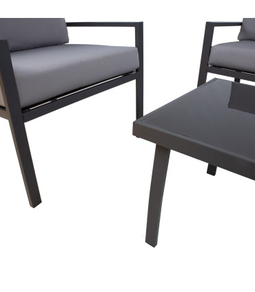 Aiamööblikomplekt TIFTON laud, diivan ja 2 tooli