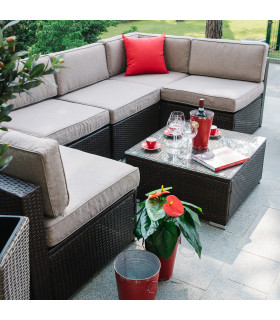 Комплект садовой мебели CLIFF модульный диван, стол