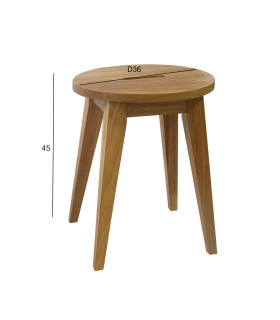 Табурет MONDEO 36х45cм, дерево: дуб, обработка: промасленный