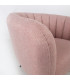 Кресло TUCKER 78x71xH69см, розовая ткань, черные металлические ножки